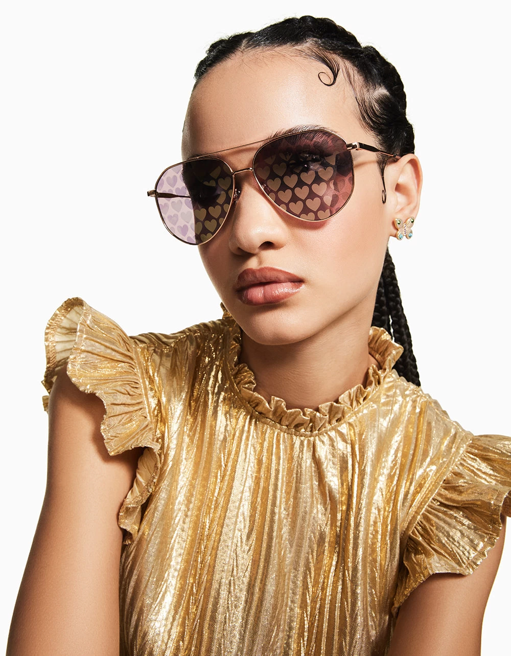 THE FINE PRINT SUNGLASSES GOLD - Image 2