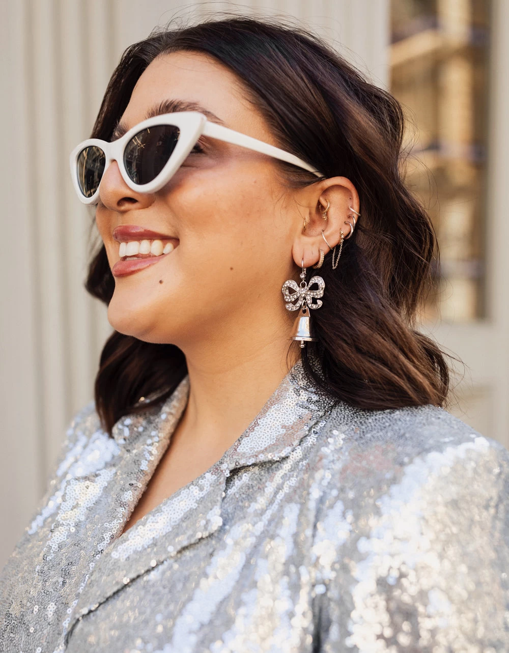 PRENUP BELL EARRINGS CRYSTAL - Image 3