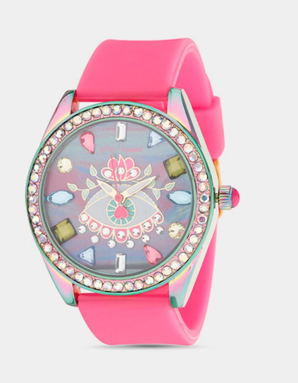 BETSEY TIME MULTI EYE WATCH PINK