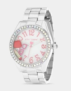 BETSEY TIME BACK 2 SKOOL WATCH SILVER