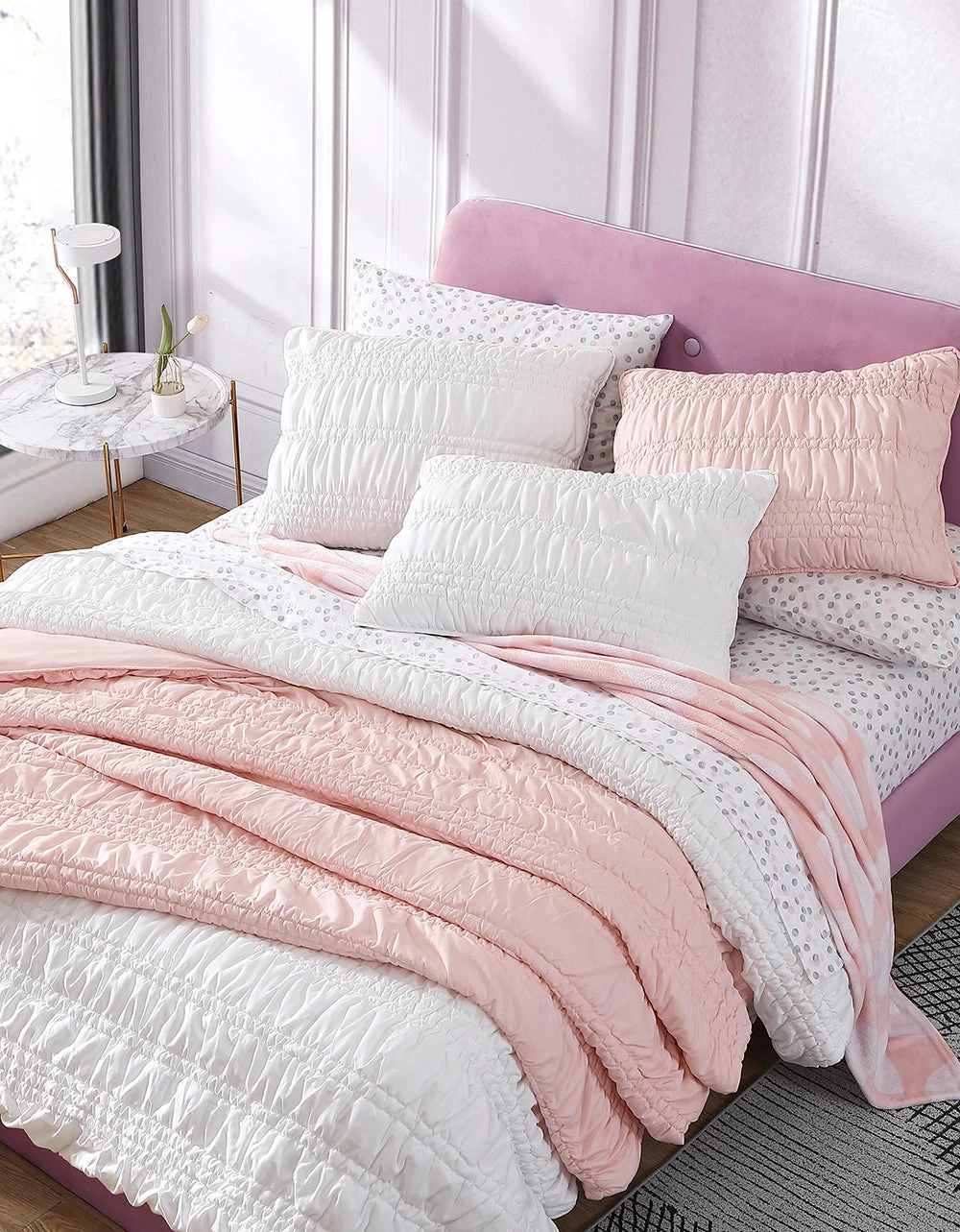 BETSEYS BOUDOIR SOLID WHITE KING QUILT SHAM SET MULTI - Image 2