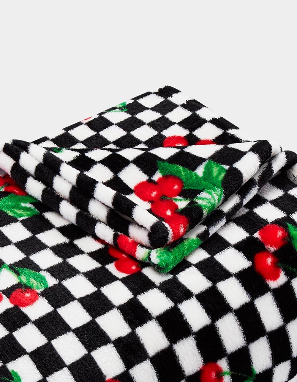 BETSEYS CHERRY CHECKER RED THROW BLANKET MULTI - Image 2