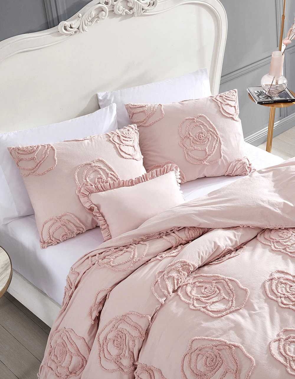 BETSEYS PINK ROSE KING DUVET COVER BONUS SET MULTI - Image 3
