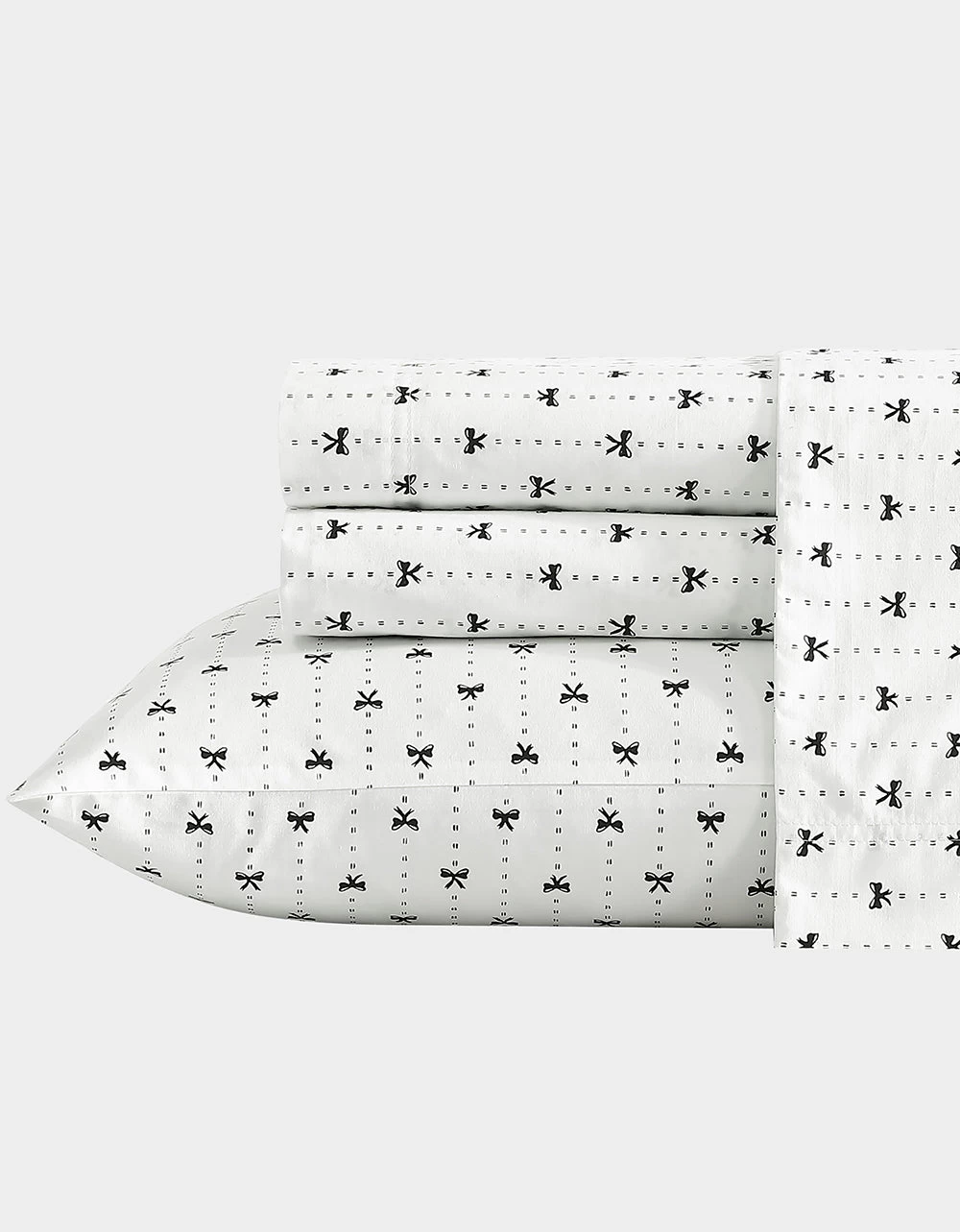 BETSEYS RIBBON PINSTRIPE WHITE FULL SHEET SET MULTI